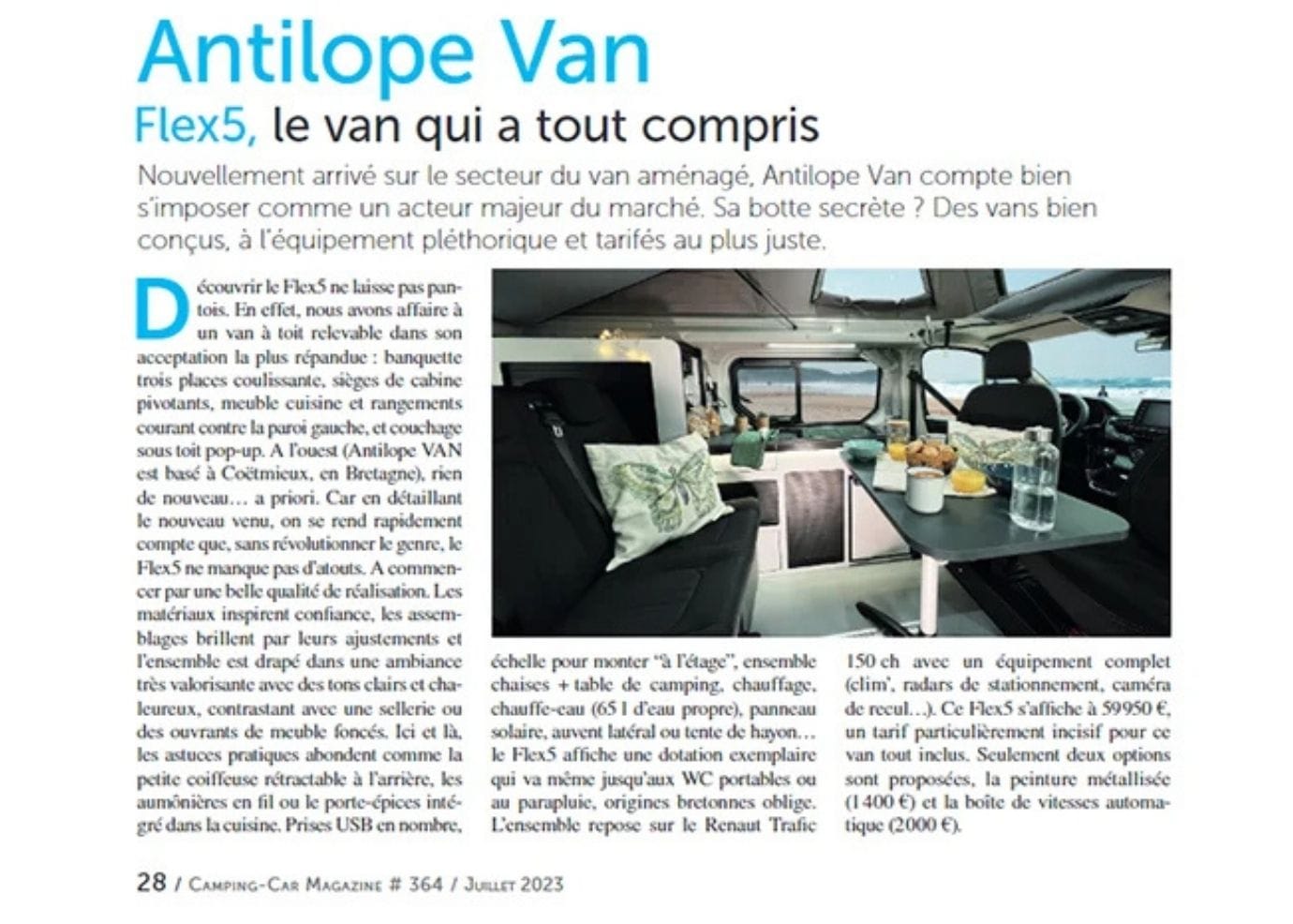 Antilope Van Flex 5 Camping-Car print
