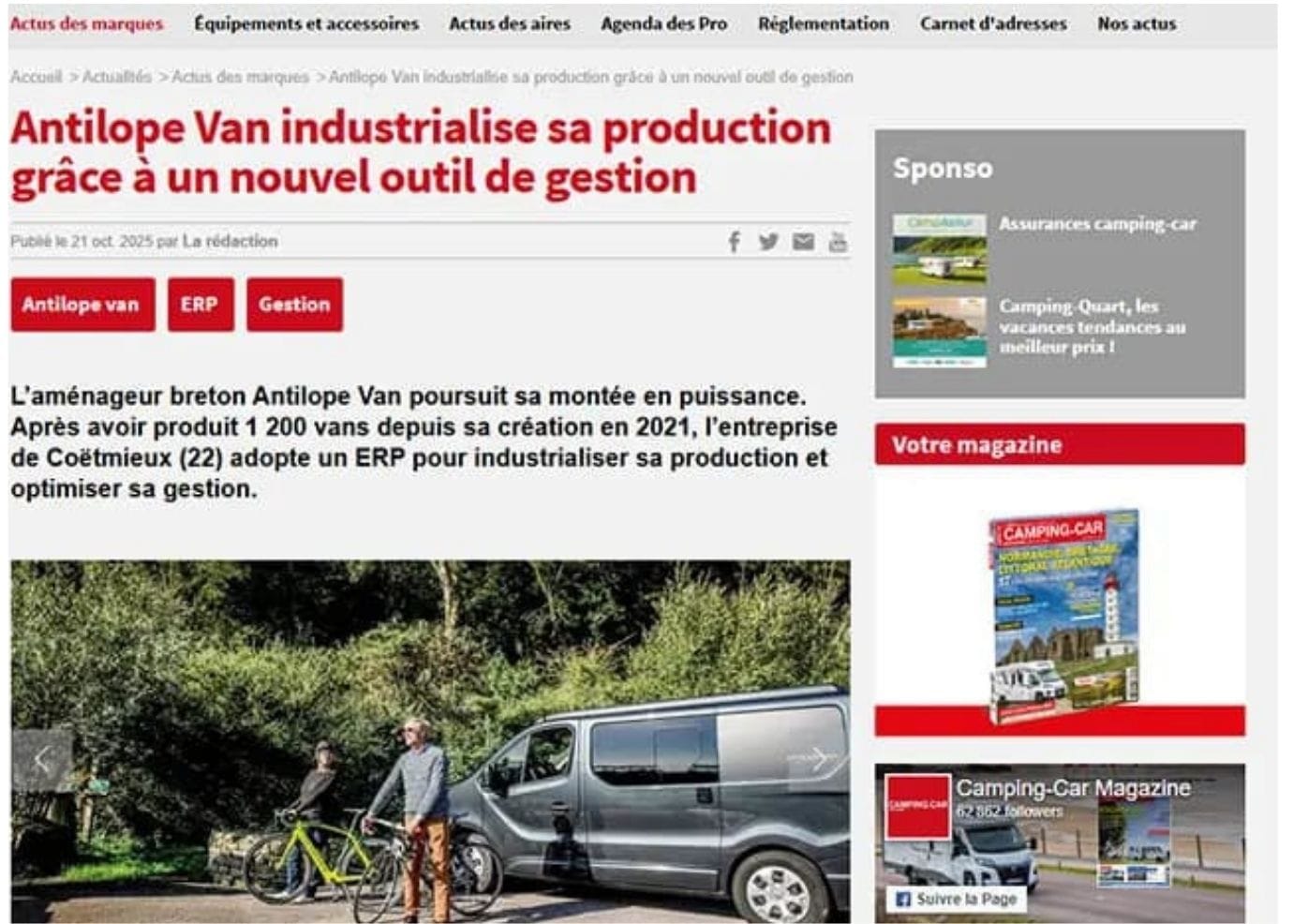CAMPING-CAR ANTILOPE VAN