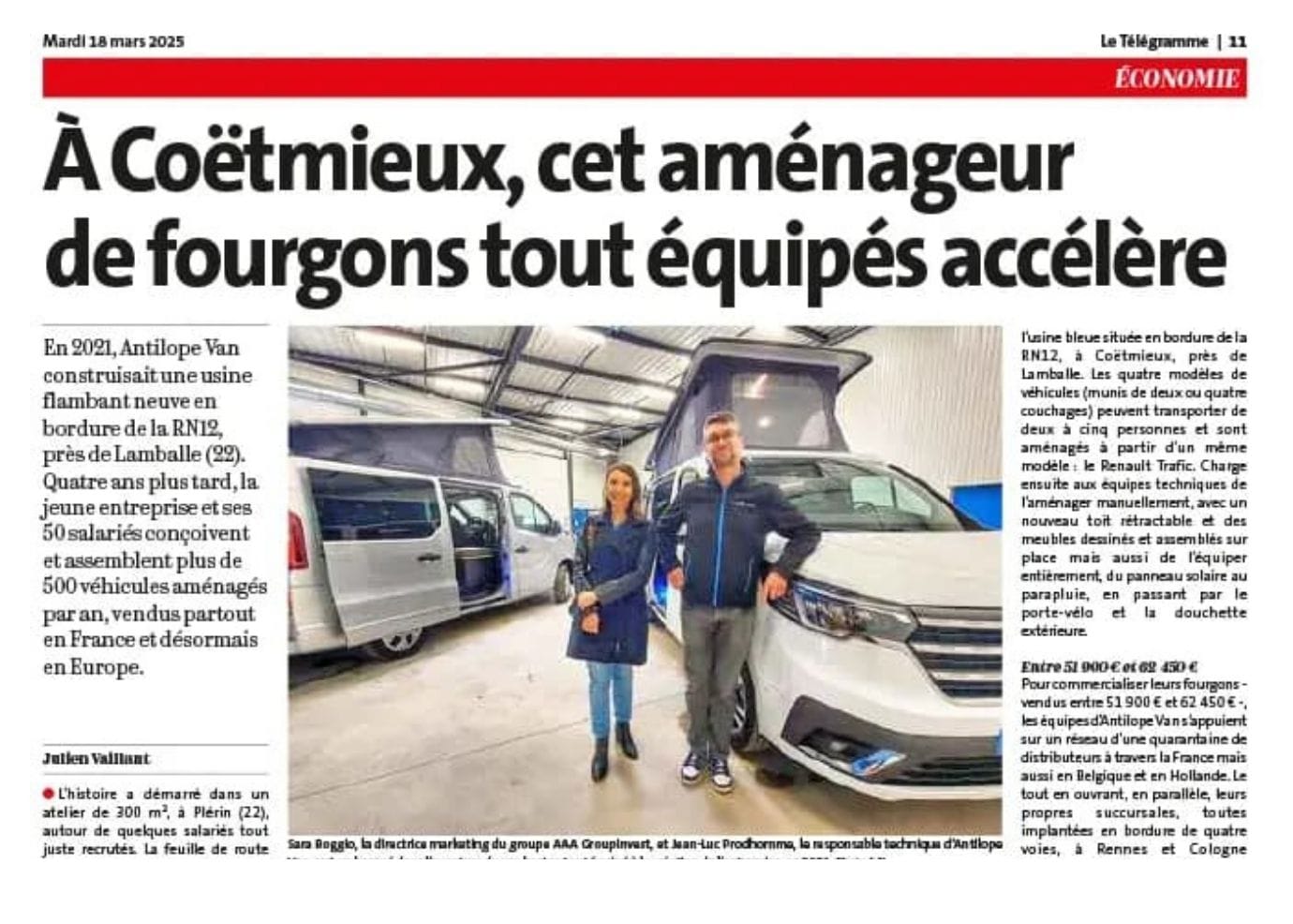 LE TELEGRAMME Antilope VAN MarqueL